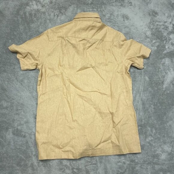Scotch & Soda Mens Beige Button Up Linen Shirt Size Small a1331 - Picture 8 of 9